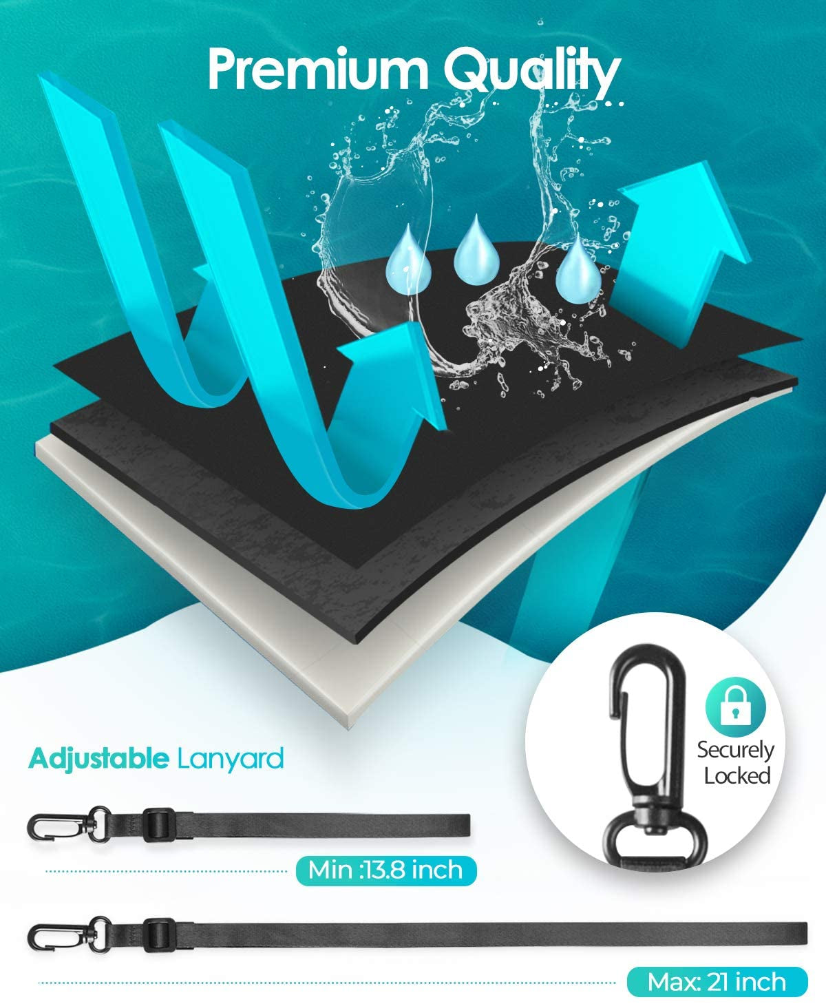 Waterproof Phone Pouch, Waterproof Phone Case for Iphone 17 16 15 14 13 Pro Max, IPX8 Cellphone Dry Bag Beach Cruise Ship Essentials 2Pack-8.3"