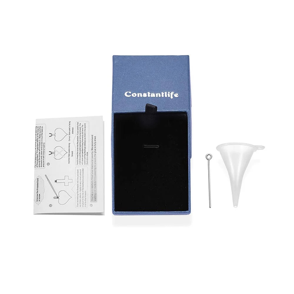 Men Women Crucifixion Cross with Birthstone Necklace Urns for Cremation Ashes Holder Keepsake Pendant Memorial Jewelry