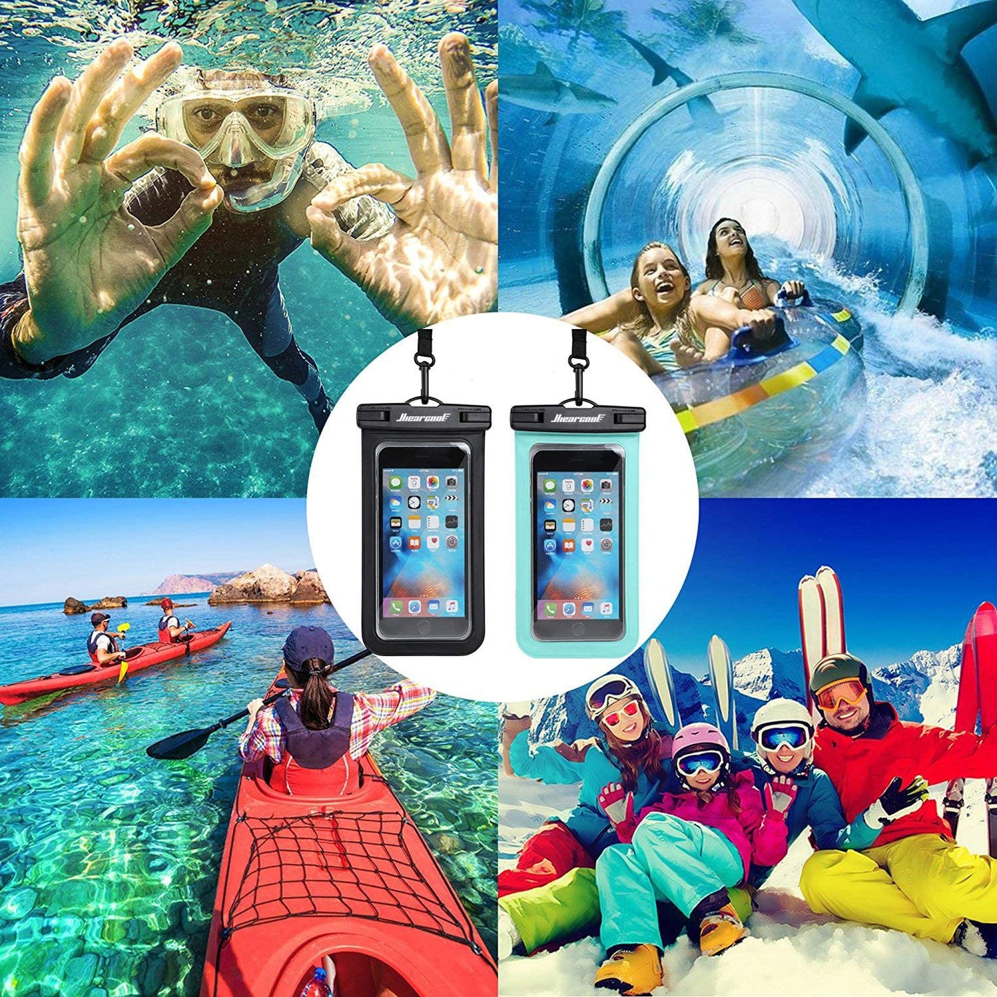 Waterproof Phone Pouch, Waterproof Phone Case for Iphone 17 16 15 14 13 Pro Max, IPX8 Cellphone Dry Bag Beach Cruise Ship Essentials 2Pack-8.3"